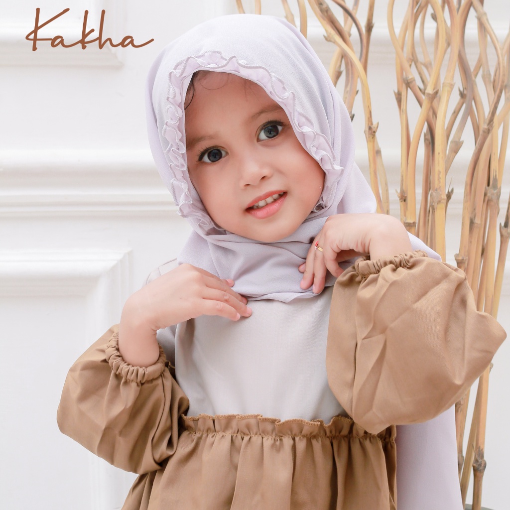 Kakha - Pashmina Anak/ Pashmina balita Ruffle Series (0-5 tahun)-1