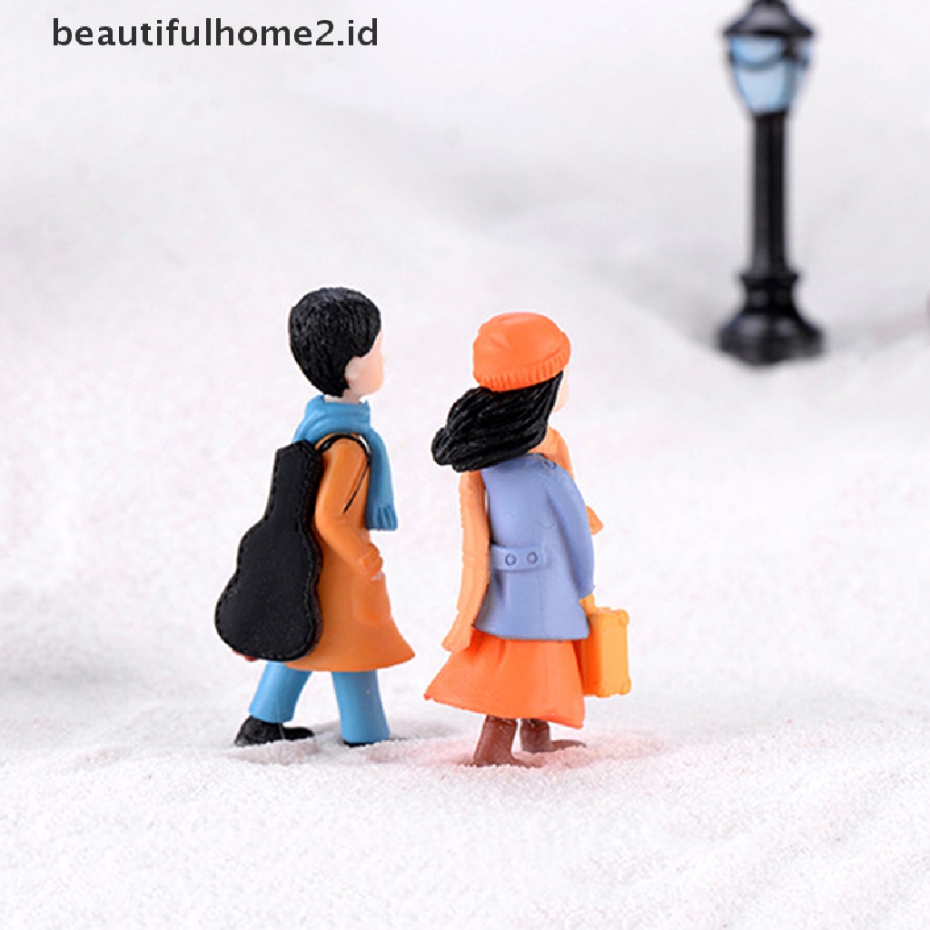 (Beautifulhome2.Id) Miniatur Pasangan Kekasih Diy Untuk Dekorasi Taman Mini / Rumah Boneka