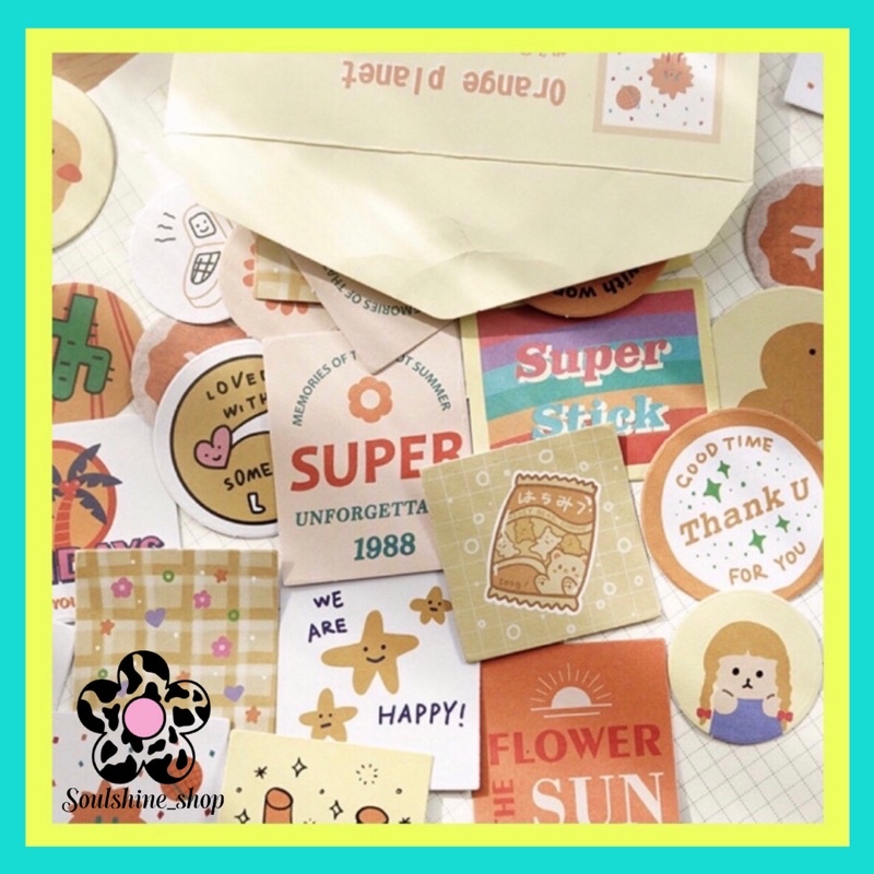 

60pcs Sticker Retro Kreatif