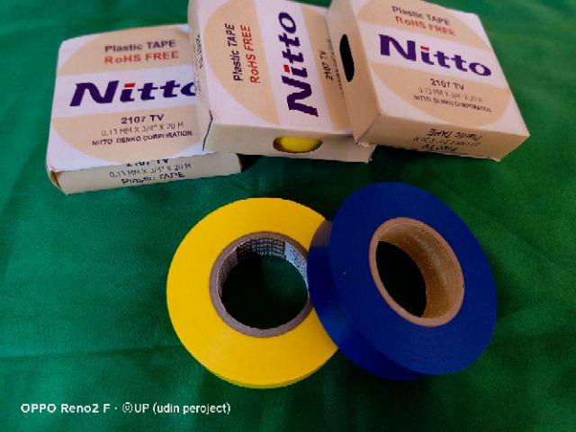 Isolasi Listrik Nitto Kuning / Yellow Electrical Tape 20 Meter Original Lakban Berkualitas Terbaik