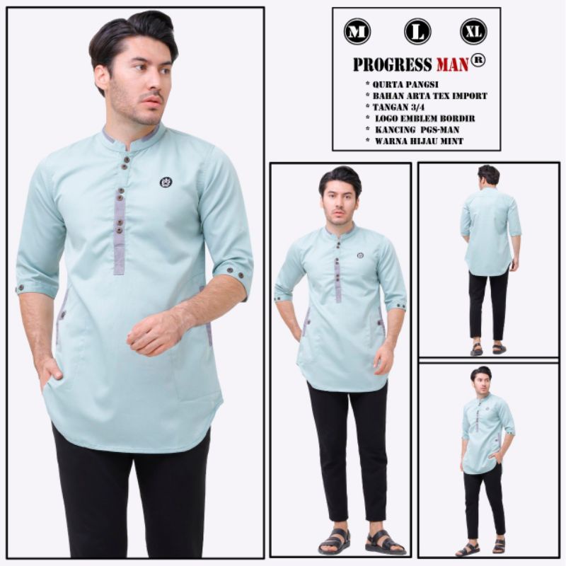 baju Koko fashion muslim pria mode pangsi terbaru original progresman