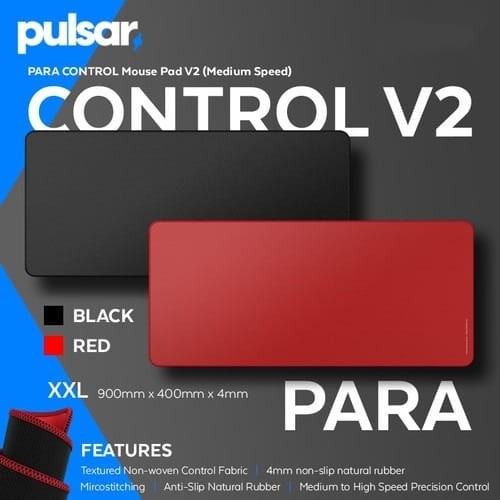 Pulsar ParaControl V2 XXL - Gaming Mousepad - Hitam