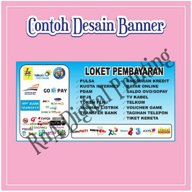 Banner Spanduk Free Desain Untuk Usaha Toko Counter Sekolah Dll Shopee Indonesia