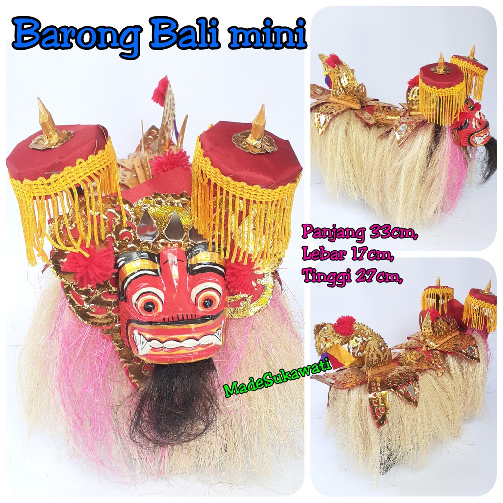 Barong bali mini kerajinan hiasan dekorasi handmade