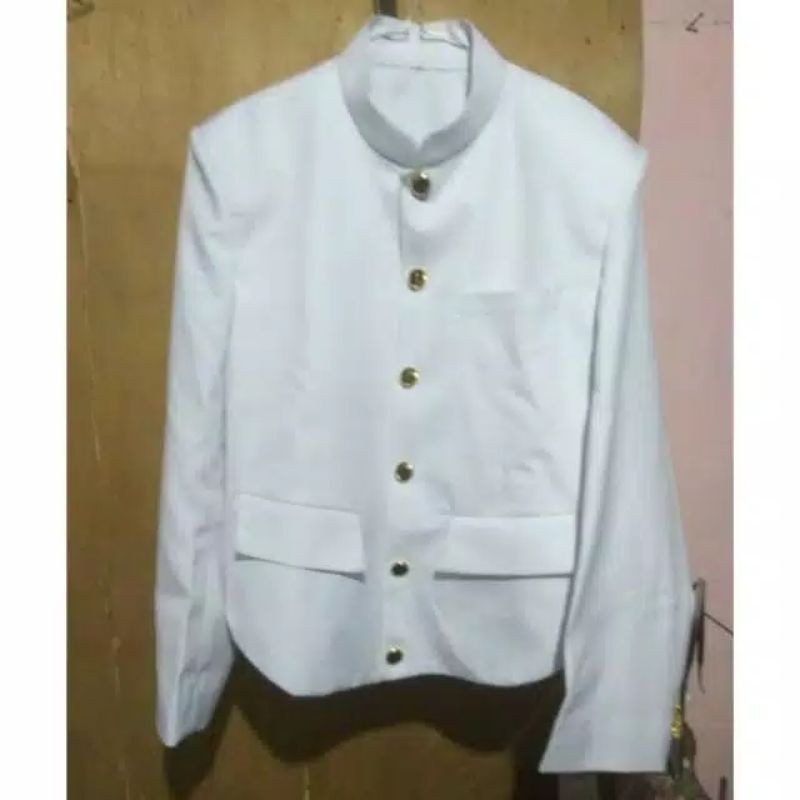 BESKAP SUNDA PUTIH JAS BLAZER PAKAIAN PRIA ADAT BAJU COWOK TRADISIONAL TEBAL HALUS MURAH