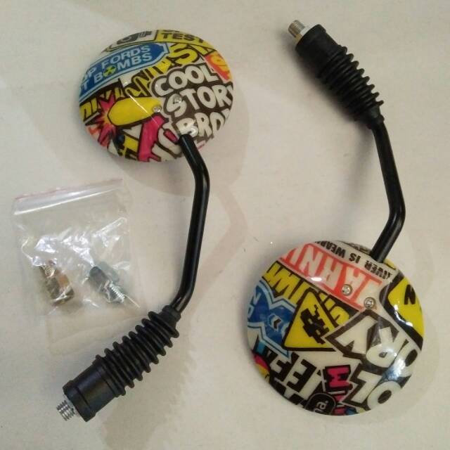 Spion bulat motif / spion motor / spion corak model bulat