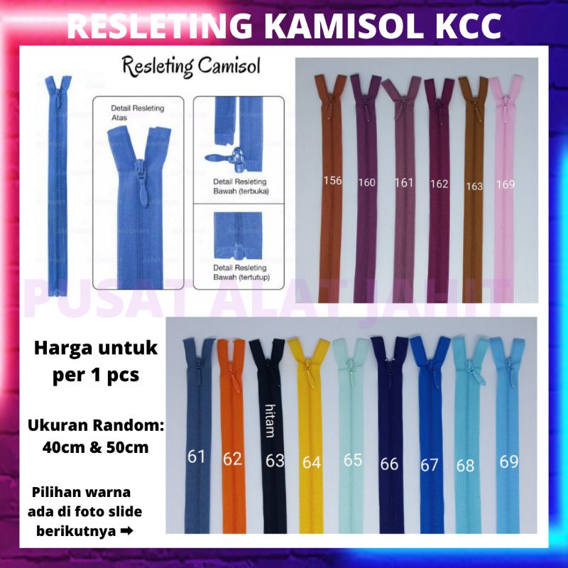 RESLETING SLETING SELETING JEPANG LEPAS KAMISOL BUSTIER UNTUK JAKET 40 - 50 CM MERK KCC