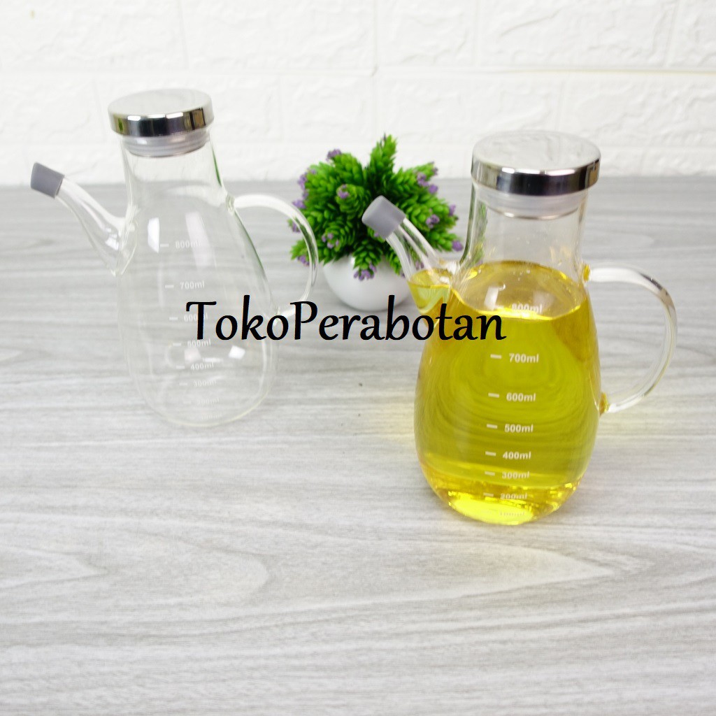 Oil Pot Kaca Chefio 800ml / Botol Minyak Kaca / Botol Kecap Saus