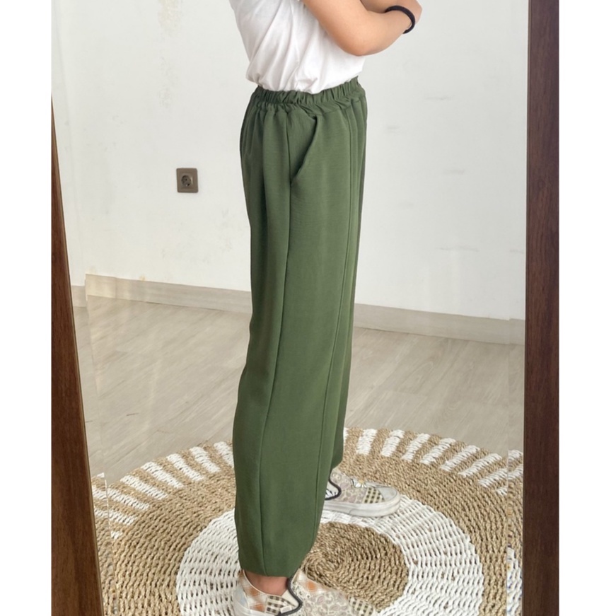 EDELYN PANTS - celana joger/ celana crinkle / celana panjang / pants murah / celana bahan