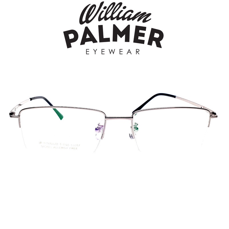 William Palmer Kacamata Pria Wanita Titanium 1105  Silver