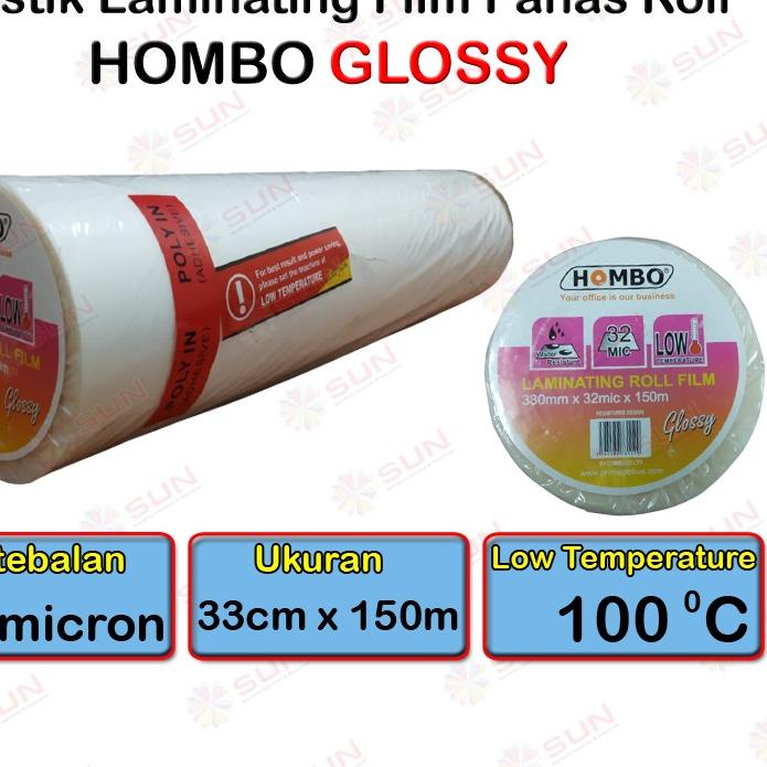 

Rilis Plastik Laminasi Panas Roll Glossy Hombo 33cmx150m 32micron