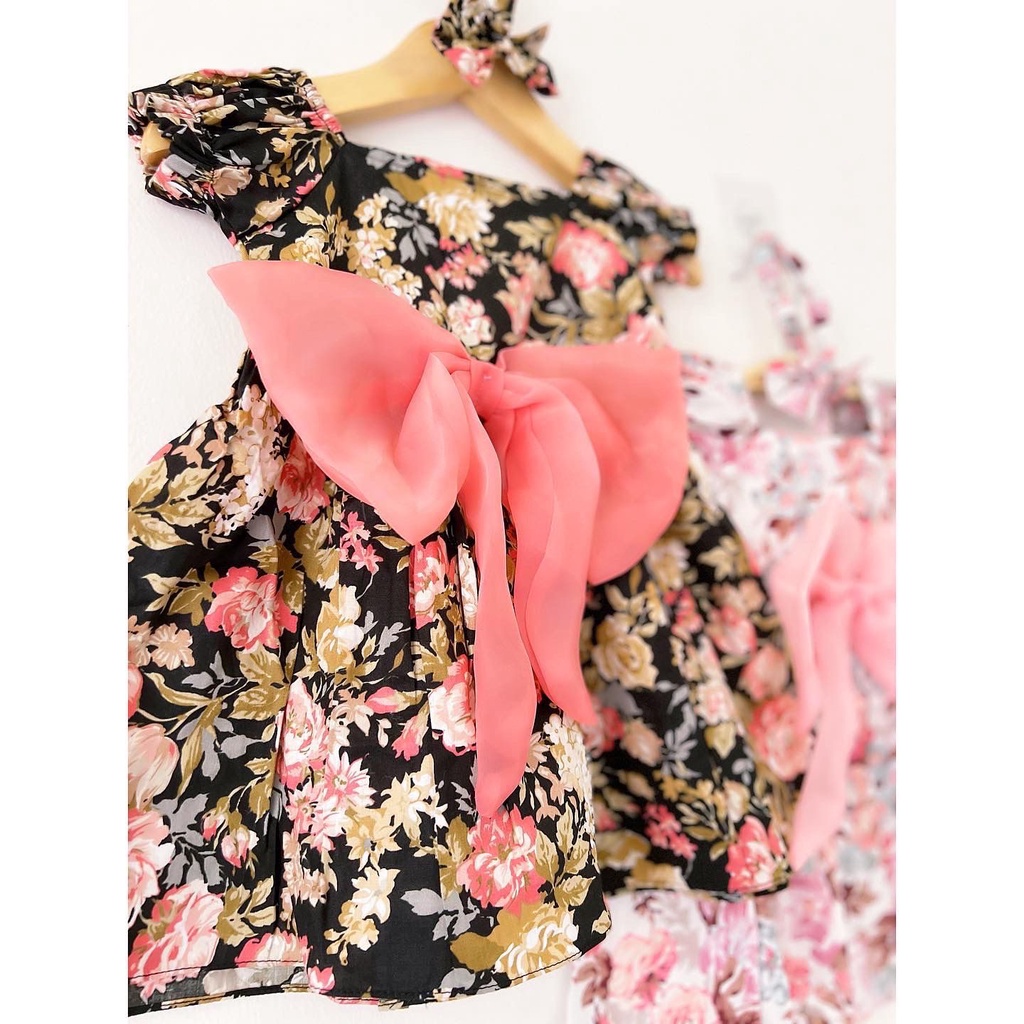 LILYROSE PITA KACA HIKARU DRESS Premium katun jepang baju bayi Baju Setelan Bunga Pergi Lucu Fashion Anak Bayi Perempuan Cewek Terlaris Lucu ICHIKA kelly hazel