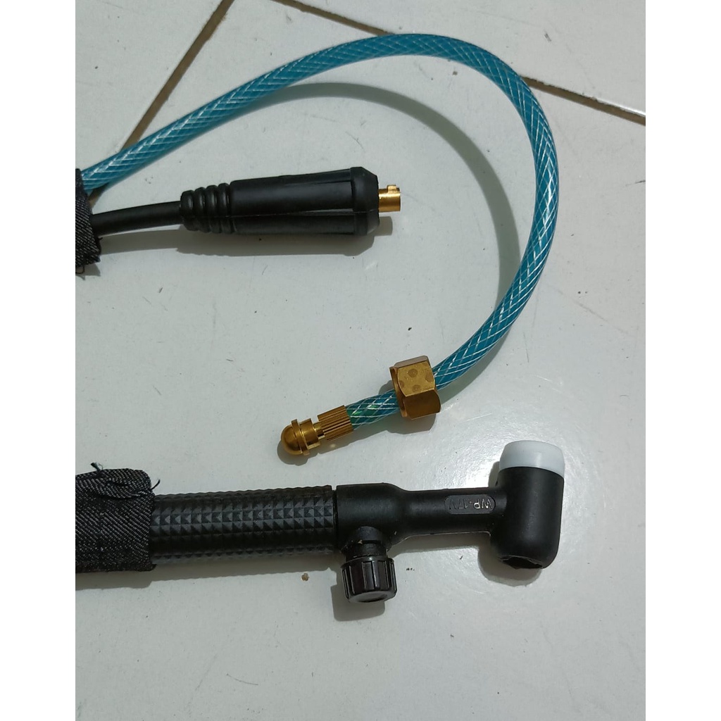 PAKET TIG Torch WP 17-2 15 / Stang Tang Las Argon Pencet Putar KDK Kabel Las Argon 4 Meter STANG LAS ARGON WP17V