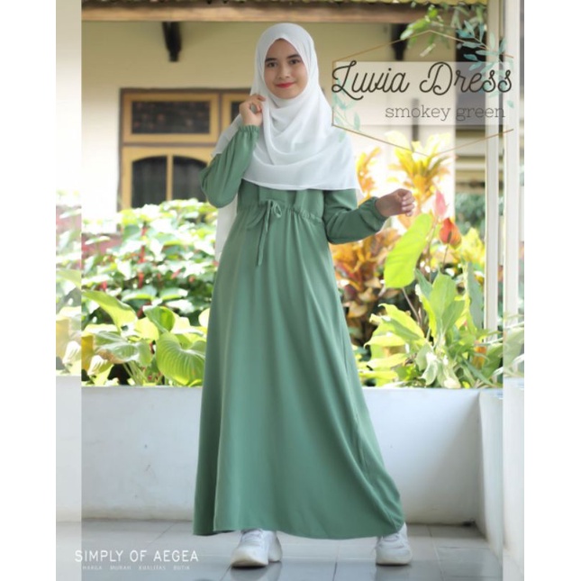 Gamis busui Luvia lady crepe | busui friendly|  1 kg = 3pcs