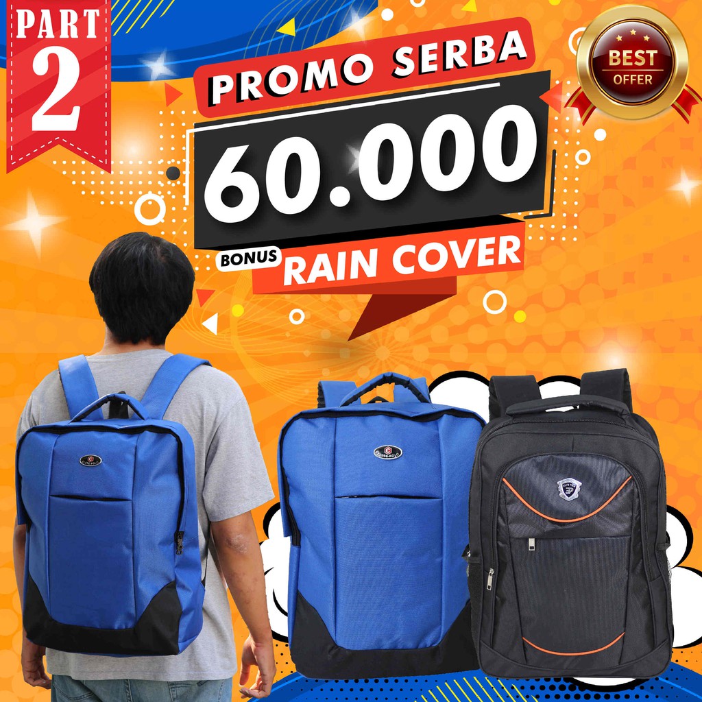 SERBA 60 RIBU Tas Polo SMP SMA Cowo Ransel Pria Laptop Backpack Gendong Murah Bagus Berkualitas Awet