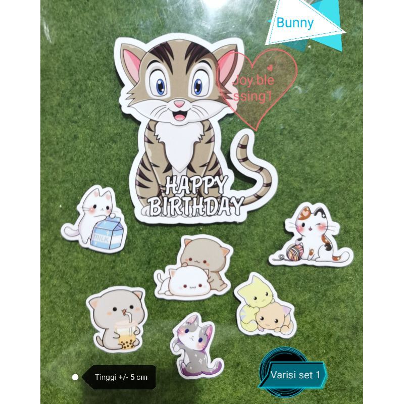 TOPPER BIRTHDAY CAT KUCING