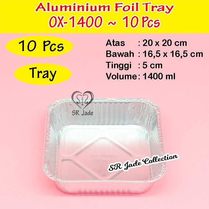 Aluminium Foil Tray Ox1400 Aluminium Foil Cup Ox 1400 Tutup Mika