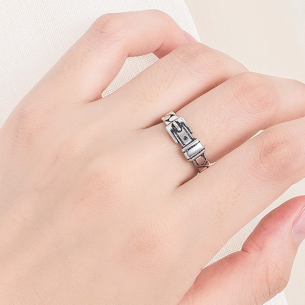 Cincin Jari Telunjuk Sterling Silver 925 Model Tali Silang Adjustable Untuk Wanita