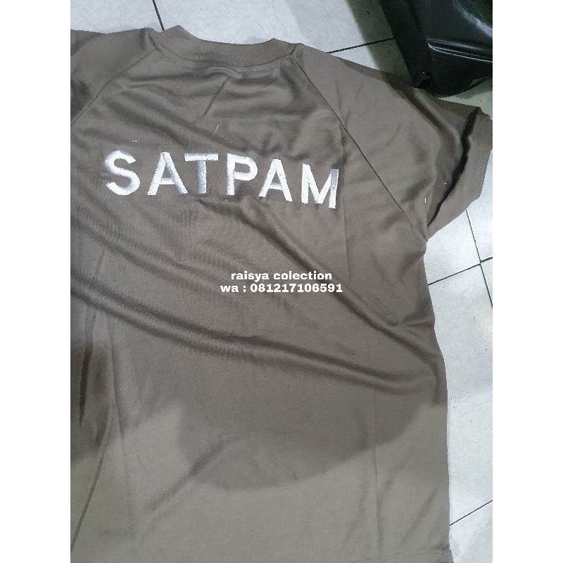 kaos satpam terbaru / kaos dalaman satpam terbaru / kaos satpam bordir