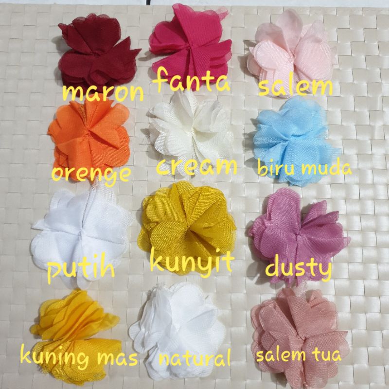 Bunga Frill Besar Ukuran 7 cm Per 10 kembang