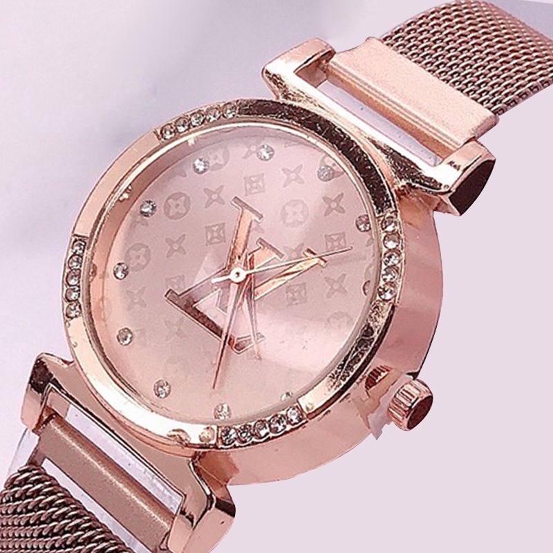 ✅[COD] JAM TANGAN WANITA MAGNET RANTAI IMPORT LV MURAH W62