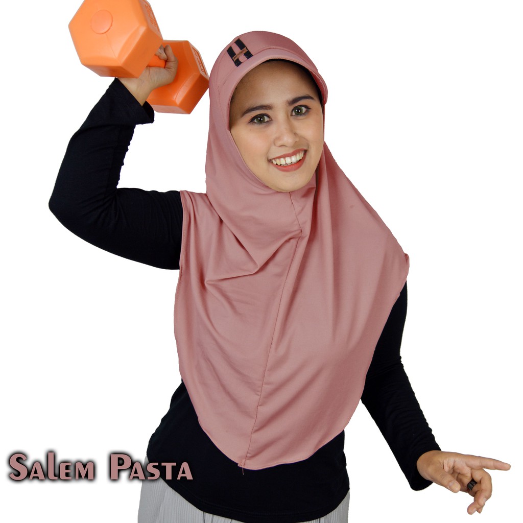 DAFFA moeslem/HIJAB SPORTY/KERUDUNG TOPI JERSI-Salem Pasta