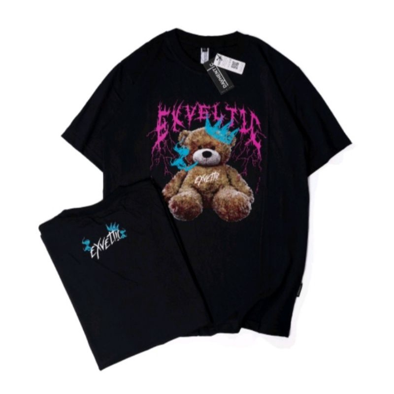 Kaos Tedyy Bear Hitam