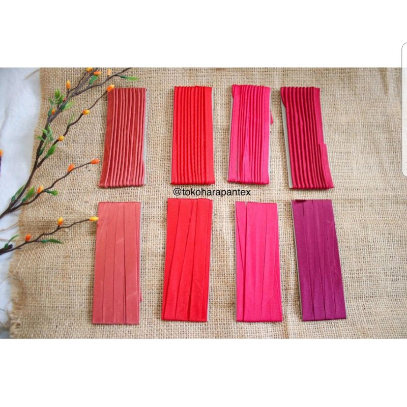 Bis isi Toyama Dijual 1 Lusin Bis Satin Pinggiran Baju Warna
