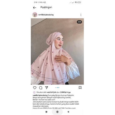 preloved ceria bergo vanilla hijab