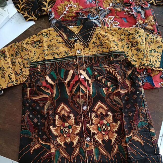 Batik Anak Baju Hem Kemeja Sopal Pendek Pekalongan Murah Exclusive Katun Halus