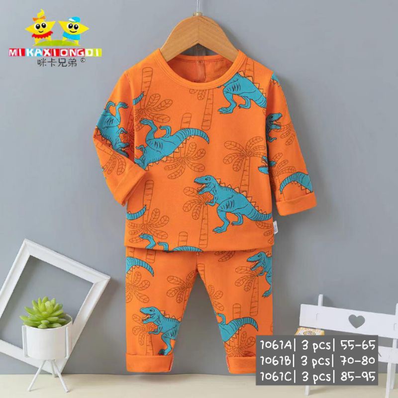 (GROSIR isi 3 pcs) 1061A / 1061B / 1061C piyama cowok import