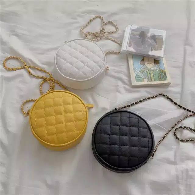 Tas selempang wanita cantik JAIT BULAT Sling bag korea Shopee Indonesia