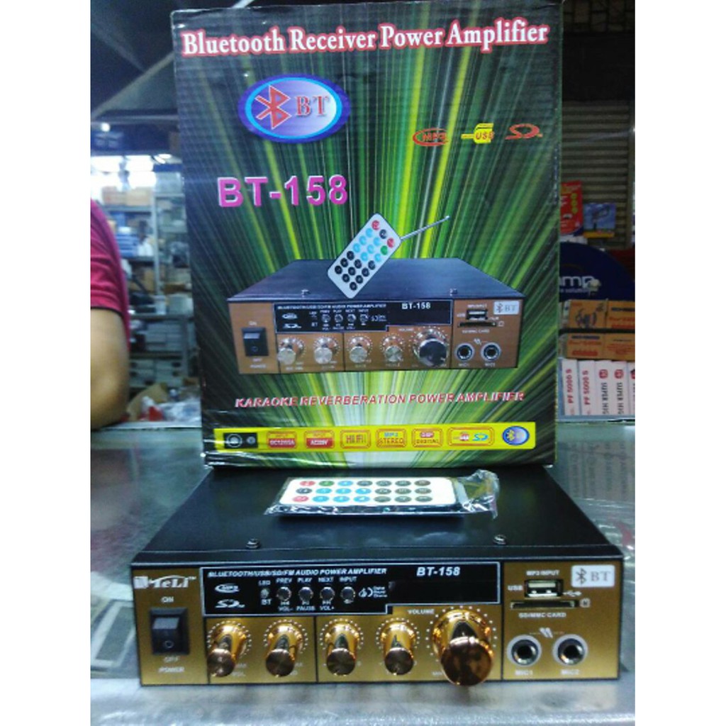 Jual power ampli BT 153 bluetooth receiver power amplifier AC DC 12volt Limited