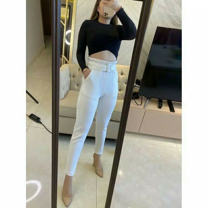 CATHERINE /CELANA PALAZO BELT /FREE BELT /BAHAN TEBAL