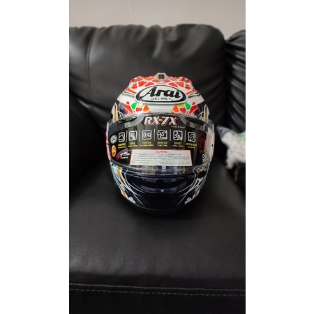 arai rx7x nakagami gp2 size L SNI like new not agv shoei hjc nolan xlite suomy