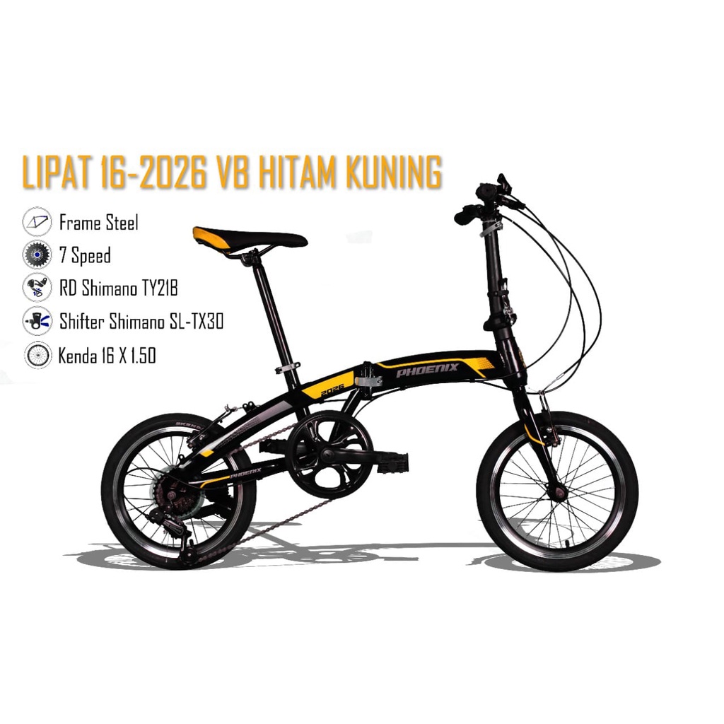 Sepeda Lipat 16" Phoenix 2026 VB