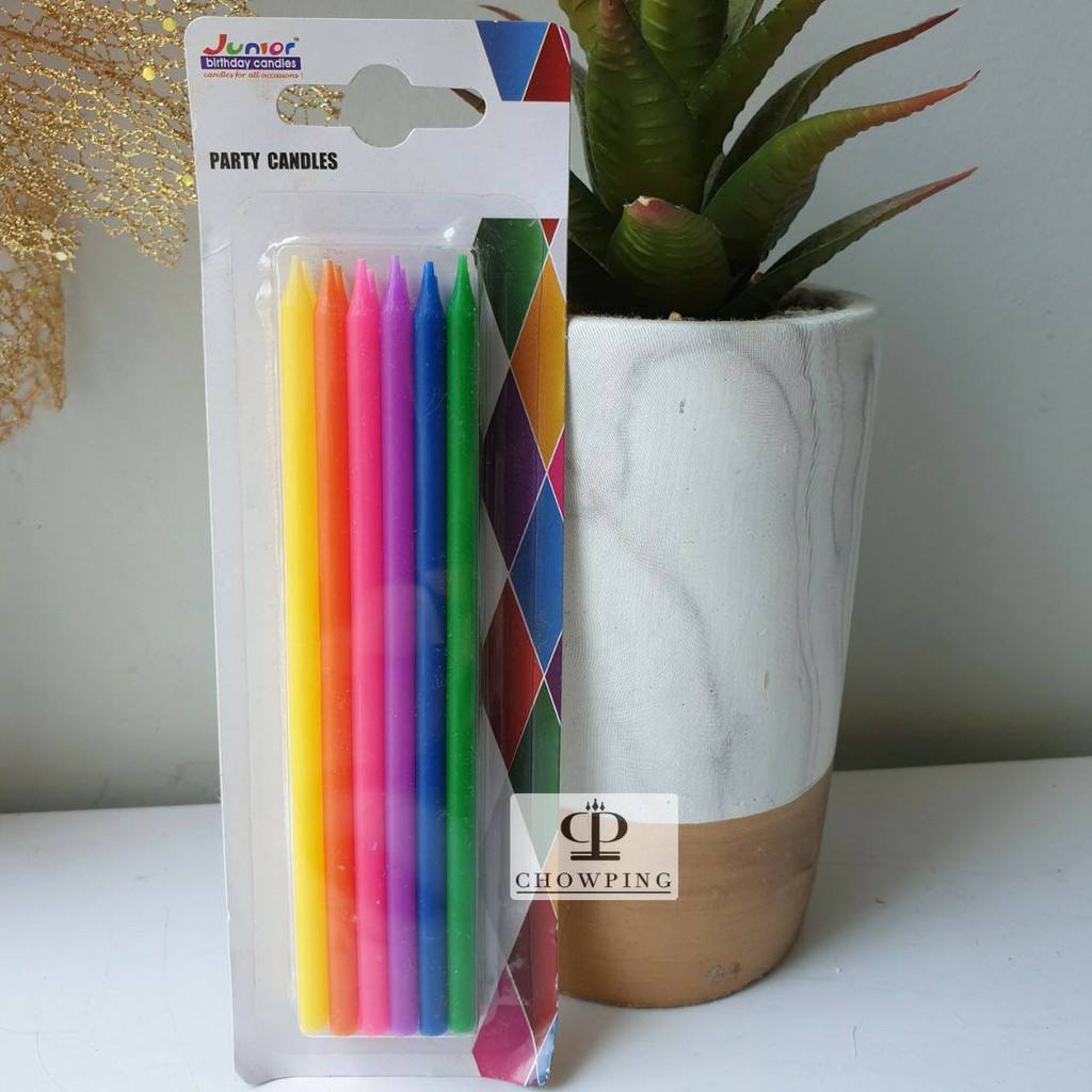 Lilin Ulang Tahun / Happy Birthday Neon Panjang Aneka Warna