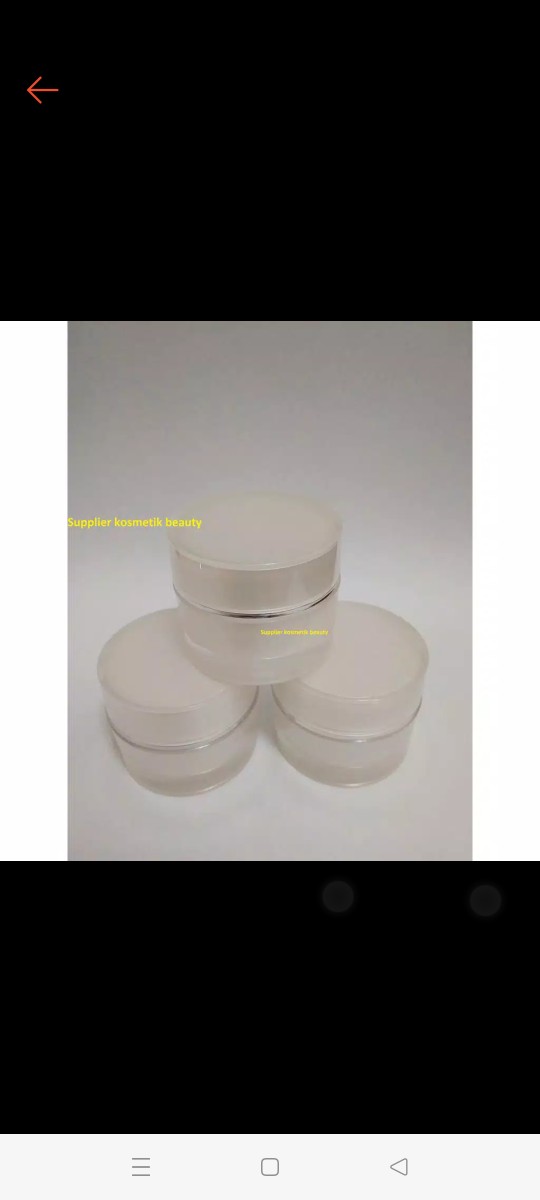 Pot Acrylic Mutiara/pot Akrilik/pot Kosmetik/pot Cream/pot Krim 10 G Putih/pot Kosmetik