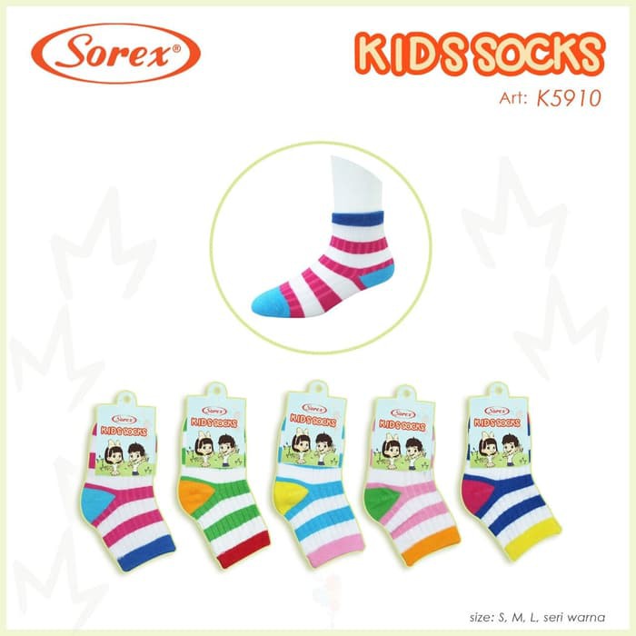 Sorex K5910 Size S | Kaos Kaki Anak Perempuan / Laki-laki KSW