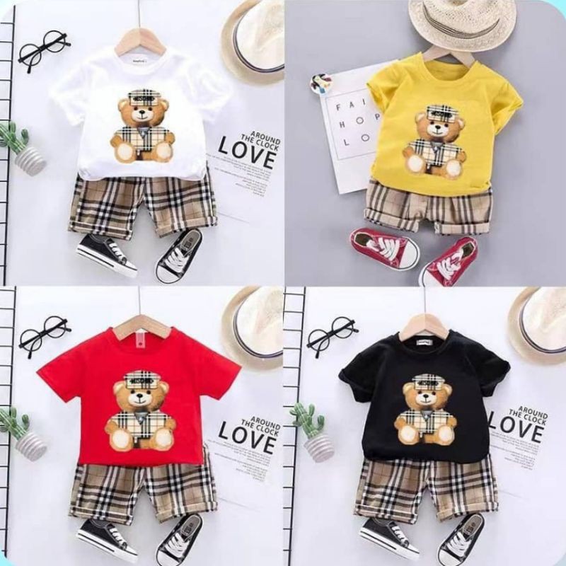 Setcel Burberry Bear Baby - 3Tahun
