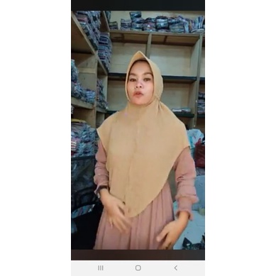 Jilbab bergo  pet plisket tali ori padli