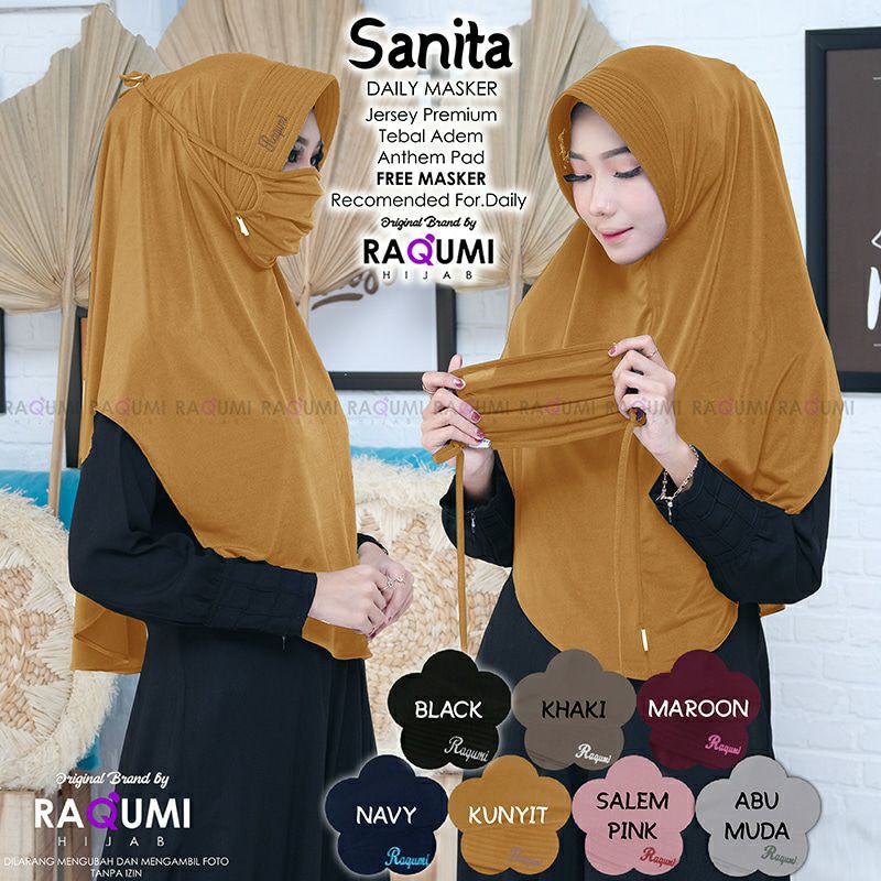 Hijab Sanita Daily Masker Free Masker by Raqumi