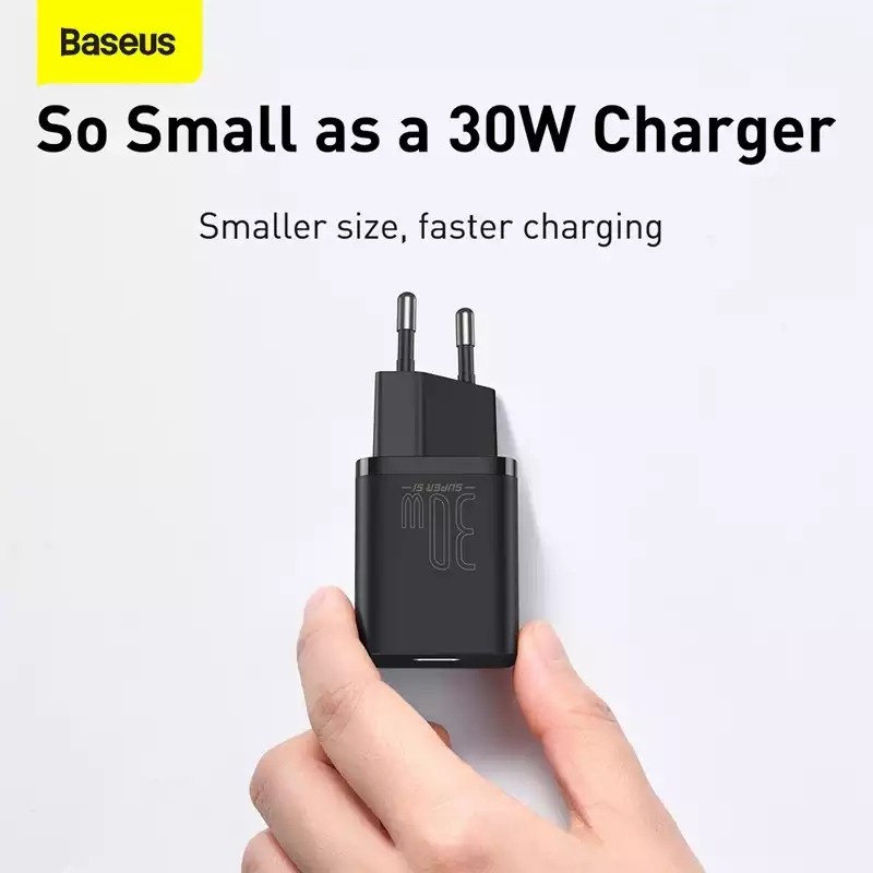 Baseus Original Adaptor Charger Super Si Pro 30W 3A Super Fast Charging Type C PD Quick Charge Kepala Casan Ori Iphone Samsung