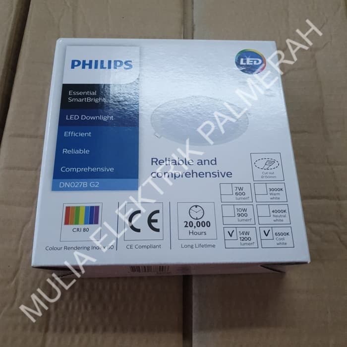 LAMPU DOWNLIGHT PANEL PHILIPS DN027B DN 027B 14W 14WATT 14 W WATT GEN2 - WARM WHITE