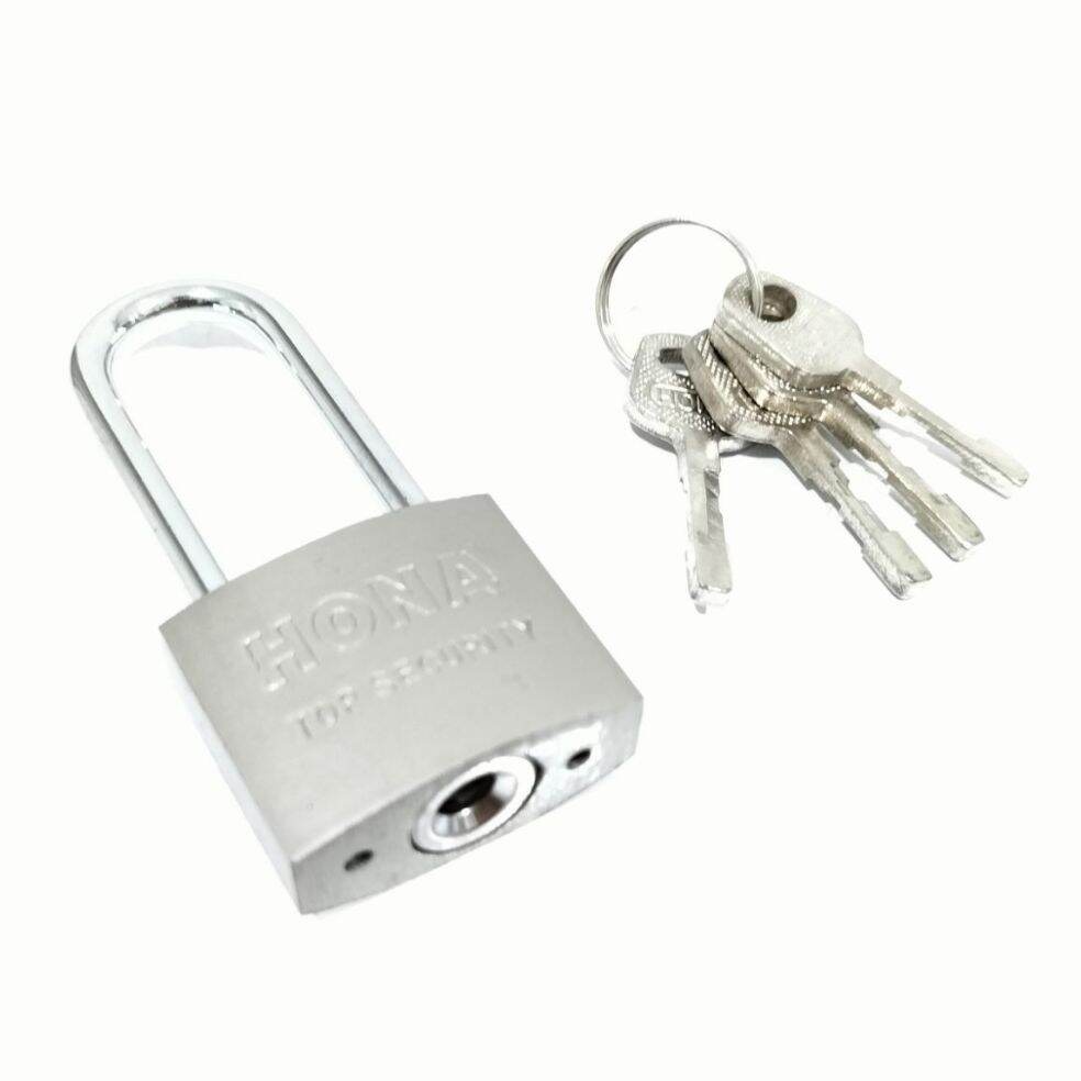 Gembok pagar rumah 30mm Leher Panjang Hona / Gembok Pintu Chrome