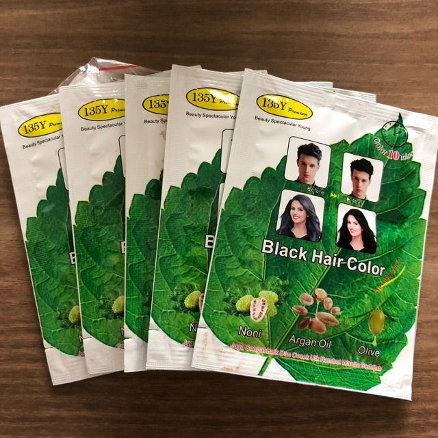 5 sachet BSY Premium Black Hair Color