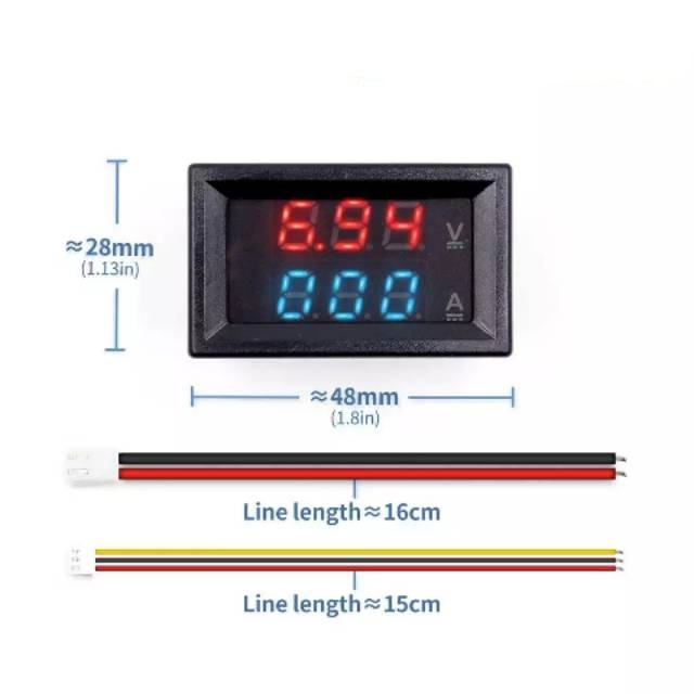 Volt Amper Meter Digital 3 Digit 100v 10A