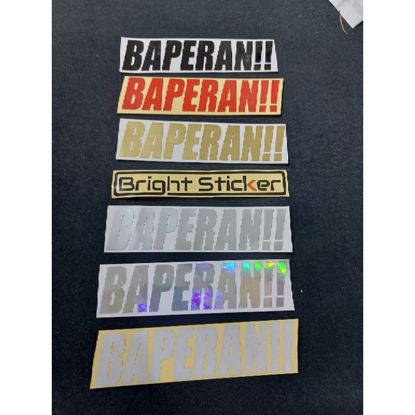 STICKER BAPERAN STICKER MOTOR STICKER MOBIL CUTTING