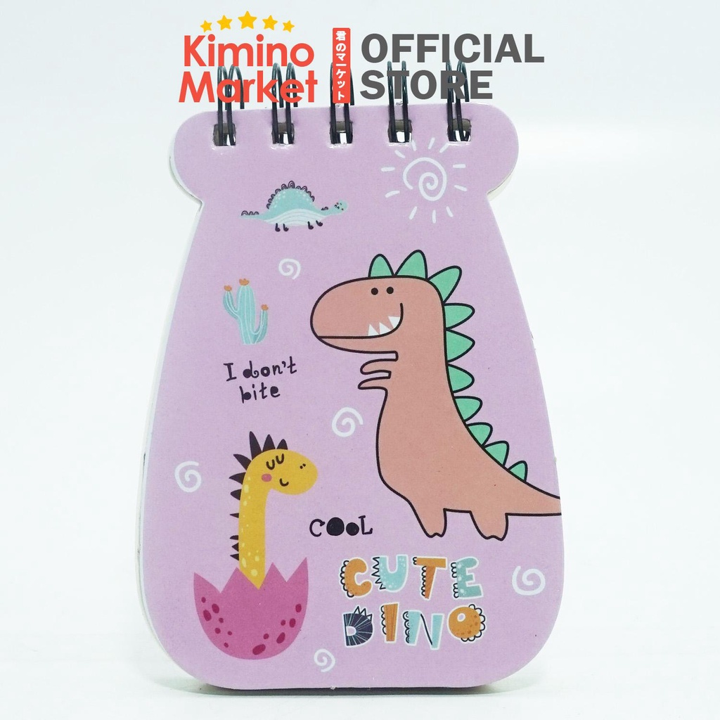 Notebook Ring Dinosaurus Mini Buku Tulis Kecil Catatan Buku Kantong