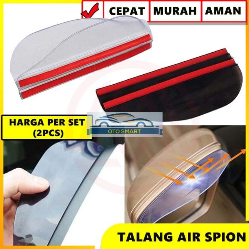 Talang Air Spion Mobil Motif Sporty / Topi Penahan Dan Pelindung Spion Mobil